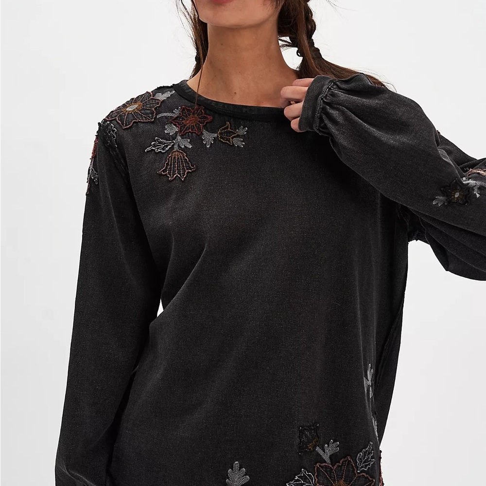 Free People Violet Vines Long Sleeve